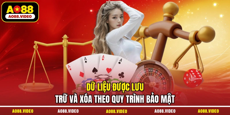 Dữ liệu được lưu trữ và xóa theo quy trình bảo mật